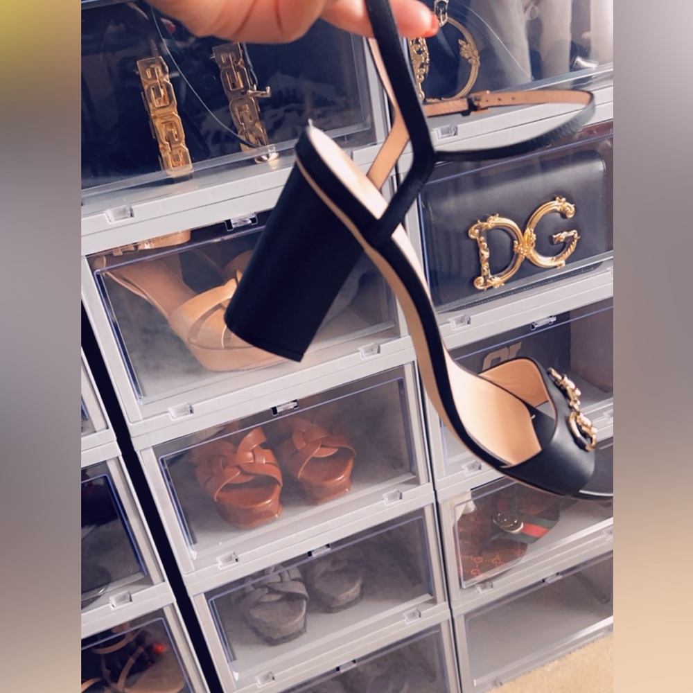 NEW Gucci Horsebit Leather Block Sandals - Picture 2 of 8